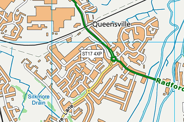 ST17 4XP map - OS VectorMap District (Ordnance Survey)