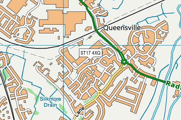 ST17 4XQ map - OS VectorMap District (Ordnance Survey)