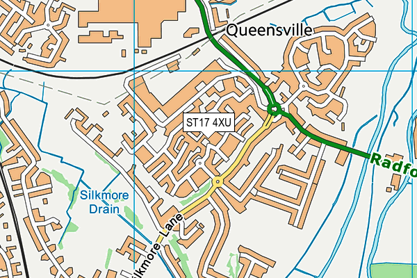 ST17 4XU map - OS VectorMap District (Ordnance Survey)