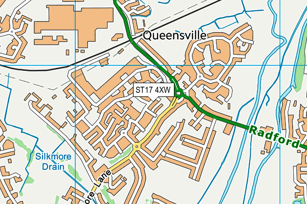 ST17 4XW map - OS VectorMap District (Ordnance Survey)