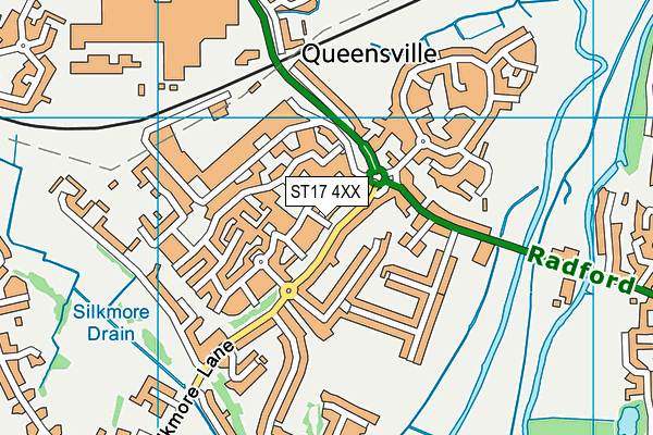 ST17 4XX map - OS VectorMap District (Ordnance Survey)