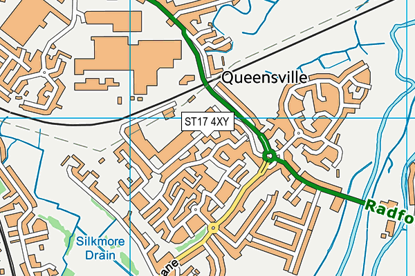 ST17 4XY map - OS VectorMap District (Ordnance Survey)