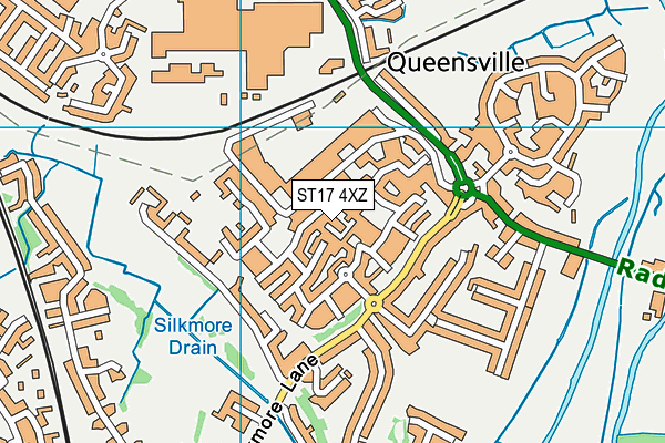 ST17 4XZ map - OS VectorMap District (Ordnance Survey)