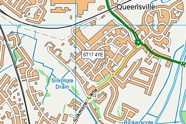 ST17 4YE map - OS VectorMap District (Ordnance Survey)