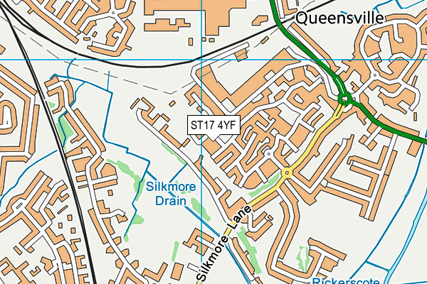 ST17 4YF map - OS VectorMap District (Ordnance Survey)