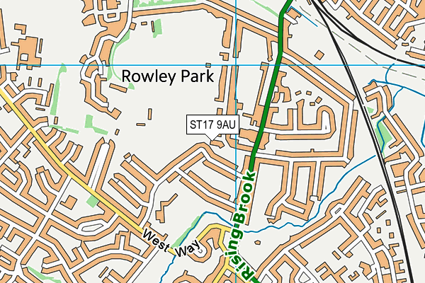 ST17 9AU map - OS VectorMap District (Ordnance Survey)