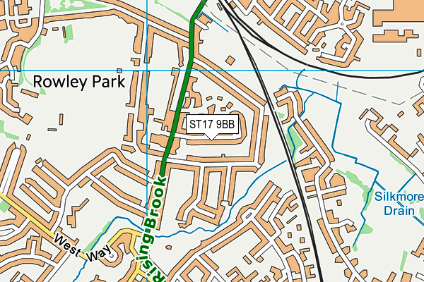 ST17 9BB map - OS VectorMap District (Ordnance Survey)