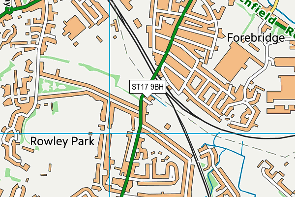 ST17 9BH map - OS VectorMap District (Ordnance Survey)
