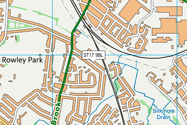 ST17 9BL map - OS VectorMap District (Ordnance Survey)