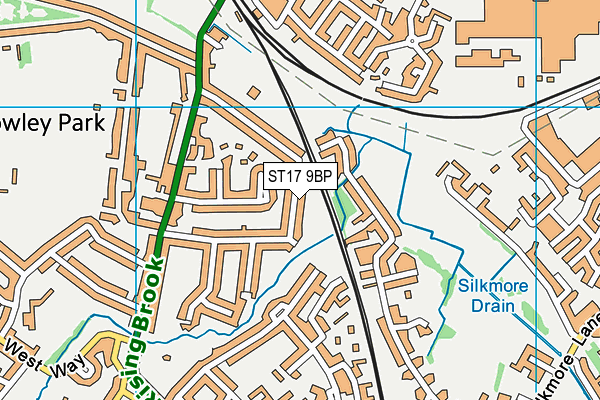 ST17 9BP map - OS VectorMap District (Ordnance Survey)