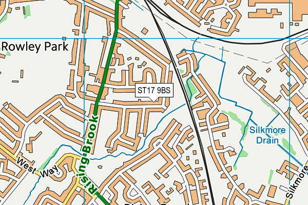 ST17 9BS map - OS VectorMap District (Ordnance Survey)