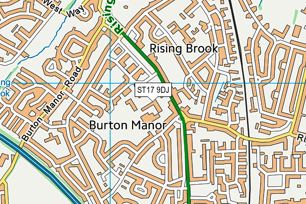 Stafford Manor High School map (ST17 9DJ) - OS VectorMap District (Ordnance Survey)