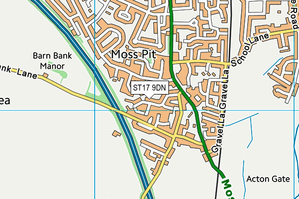 ST17 9DN map - OS VectorMap District (Ordnance Survey)