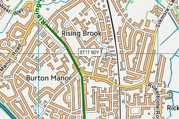 ST17 9DY map - OS VectorMap District (Ordnance Survey)