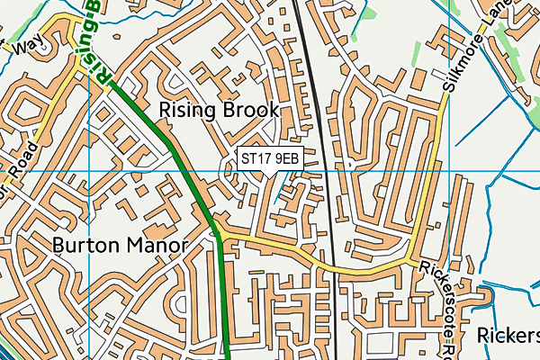 ST17 9EB map - OS VectorMap District (Ordnance Survey)