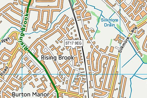ST17 9EG map - OS VectorMap District (Ordnance Survey)