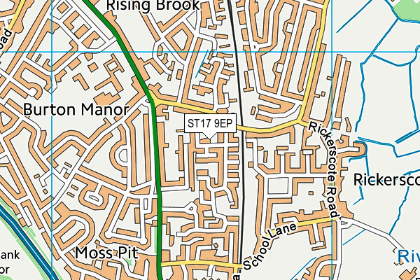 ST17 9EP map - OS VectorMap District (Ordnance Survey)