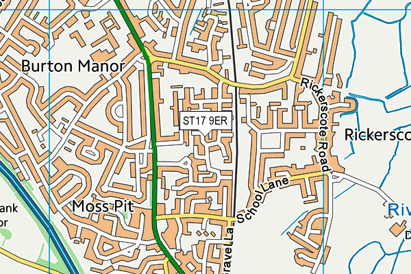 ST17 9ER map - OS VectorMap District (Ordnance Survey)