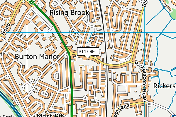 ST17 9ET map - OS VectorMap District (Ordnance Survey)