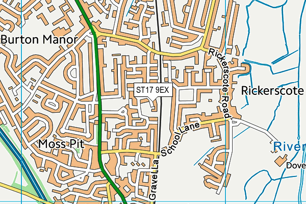 ST17 9EX map - OS VectorMap District (Ordnance Survey)