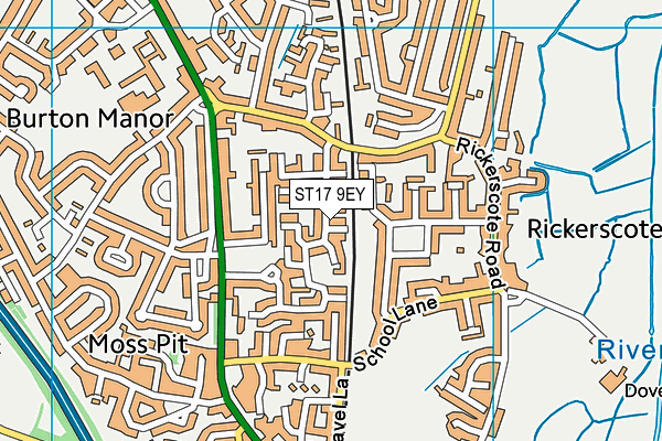 ST17 9EY map - OS VectorMap District (Ordnance Survey)