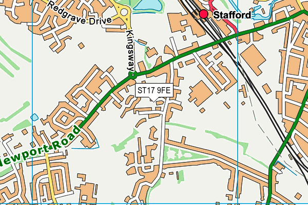 ST17 9FE map - OS VectorMap District (Ordnance Survey)
