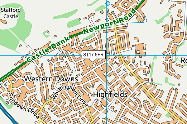 ST17 9FR map - OS VectorMap District (Ordnance Survey)