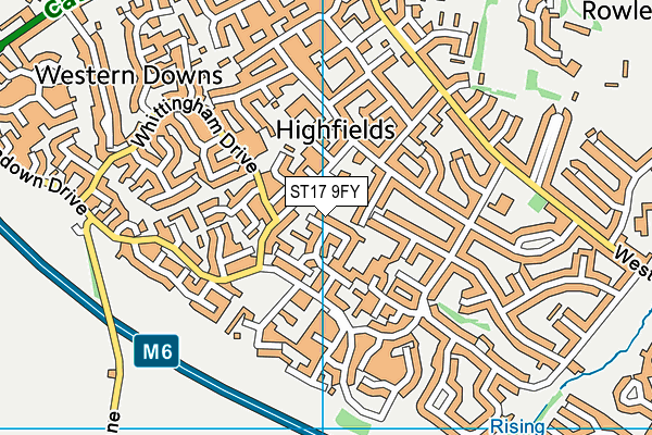 ST17 9FY map - OS VectorMap District (Ordnance Survey)