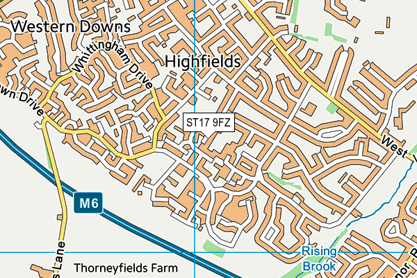 ST17 9FZ map - OS VectorMap District (Ordnance Survey)