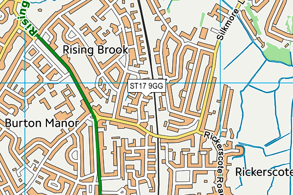 ST17 9GG map - OS VectorMap District (Ordnance Survey)