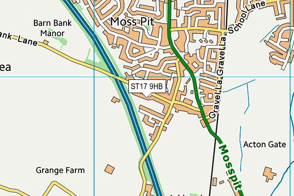 ST17 9HB map - OS VectorMap District (Ordnance Survey)
