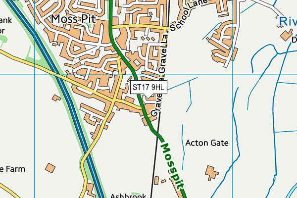 ST17 9HL map - OS VectorMap District (Ordnance Survey)