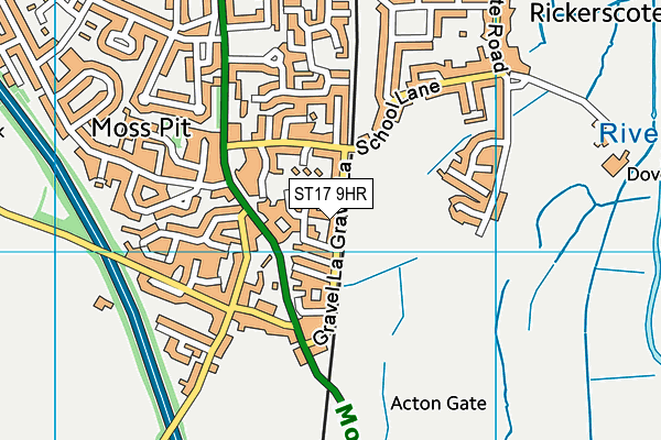 ST17 9HR map - OS VectorMap District (Ordnance Survey)