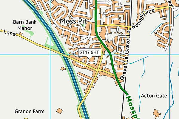 ST17 9HT map - OS VectorMap District (Ordnance Survey)