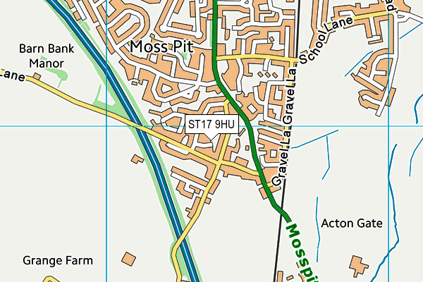 ST17 9HU map - OS VectorMap District (Ordnance Survey)
