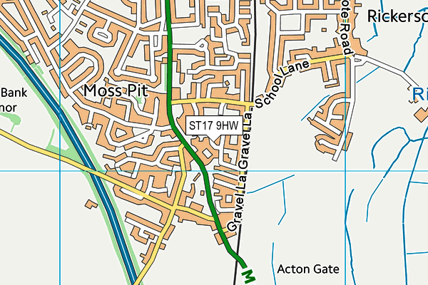 ST17 9HW map - OS VectorMap District (Ordnance Survey)