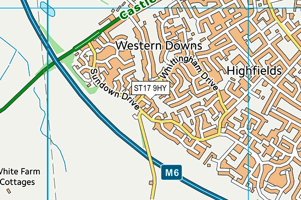 ST17 9HY map - OS VectorMap District (Ordnance Survey)