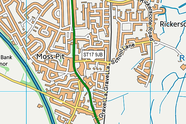 ST17 9JB map - OS VectorMap District (Ordnance Survey)