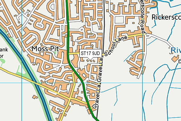 ST17 9JD map - OS VectorMap District (Ordnance Survey)