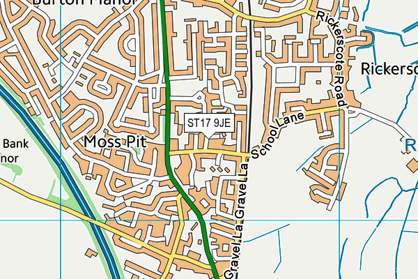 ST17 9JE map - OS VectorMap District (Ordnance Survey)