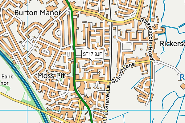 ST17 9JF map - OS VectorMap District (Ordnance Survey)