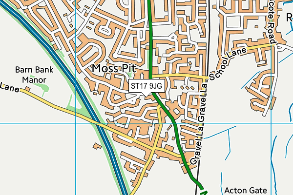 ST17 9JG map - OS VectorMap District (Ordnance Survey)