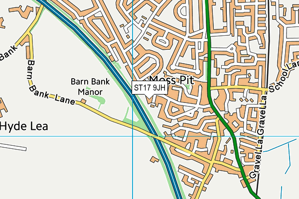 ST17 9JH map - OS VectorMap District (Ordnance Survey)