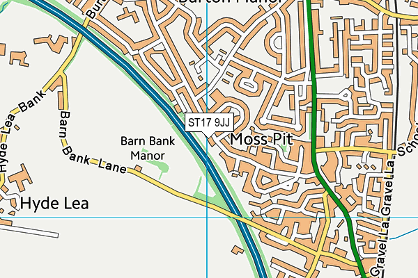 ST17 9JJ map - OS VectorMap District (Ordnance Survey)