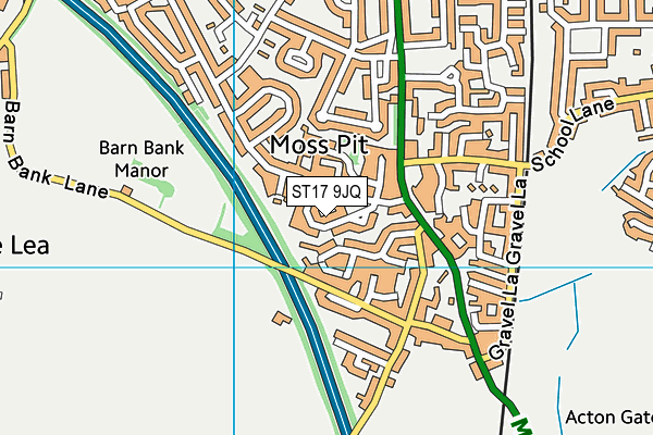 ST17 9JQ map - OS VectorMap District (Ordnance Survey)