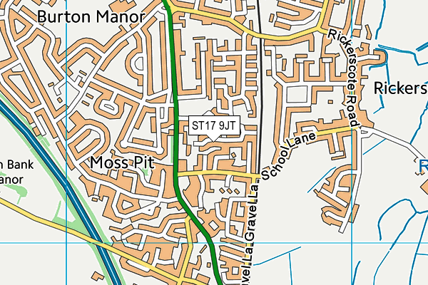 ST17 9JT map - OS VectorMap District (Ordnance Survey)