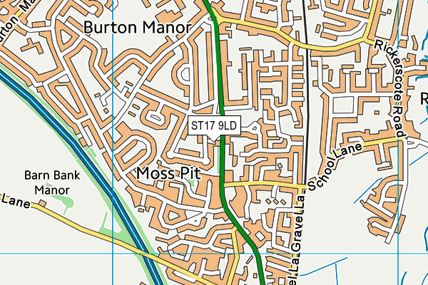 ST17 9LD map - OS VectorMap District (Ordnance Survey)