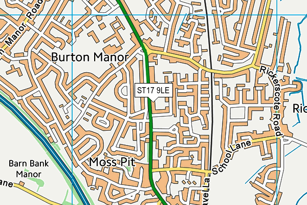 ST17 9LE map - OS VectorMap District (Ordnance Survey)