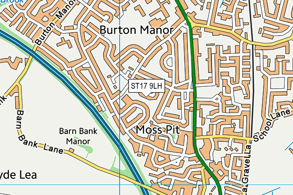 ST17 9LH map - OS VectorMap District (Ordnance Survey)