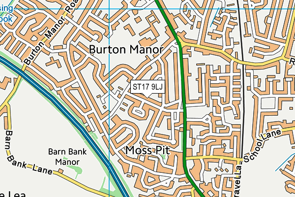 ST17 9LJ map - OS VectorMap District (Ordnance Survey)